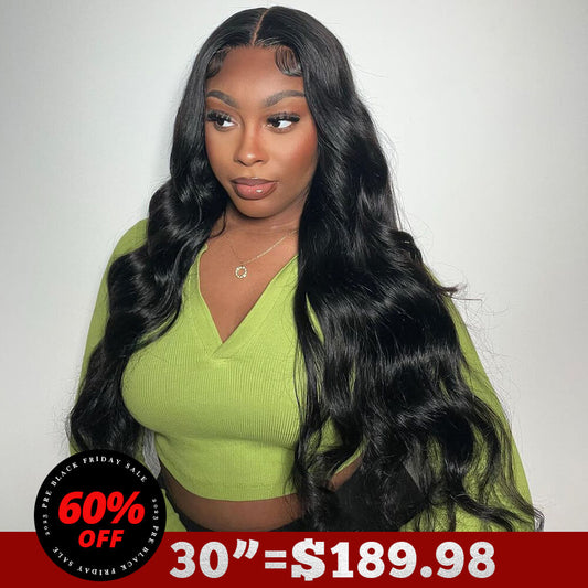 (60% Off Flash Sale)OneMore Hair Glueless Pre Cut Lace Closure Wig Body Wave Wig 40 Inch on Sale