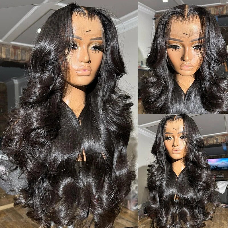 Glueless Loose Body Wave Human Hair Wig 13x4 HD Lace Front Wigs Bleached Knots Pre Plucked