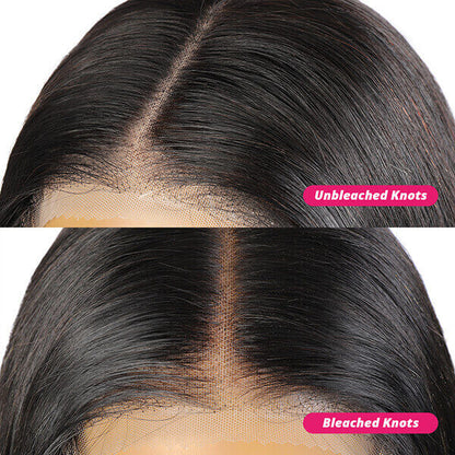 Glueless Wig for Beginners 180% Density Deep Wave 13x4 Lace Front Wig Pre Plucked and Bleached