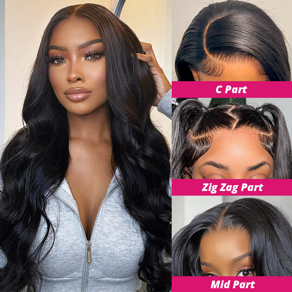 Glueless Body Wave Lace Front Wig 13x4 HD Transparent Lace Human Hair Wigs Pre Plucked Ready To Wear Wig