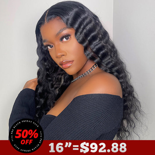 (Super Sale)OneMore Hair Loose Deep Wave 4x4 13x4 Lace Front Wig Undetectable Lace Pre Cut Ready to Go Wig