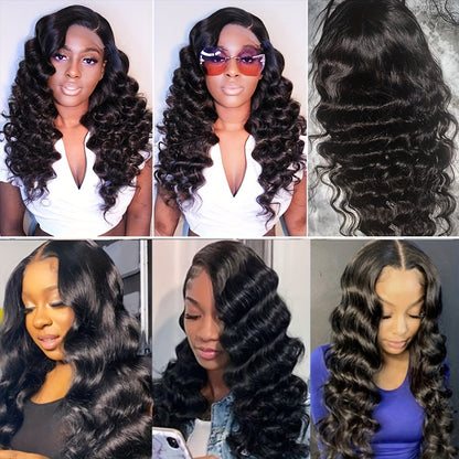 Loose Deep Wave 13x4 Transparent Lace Front Wig Deep Loose Wave Human Hair Wigs