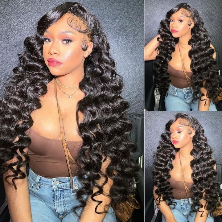 30 Inch HD Lace Wig Loose Deep Wave 13x6 Lace Front Wig Glueless Human Hair Wigs