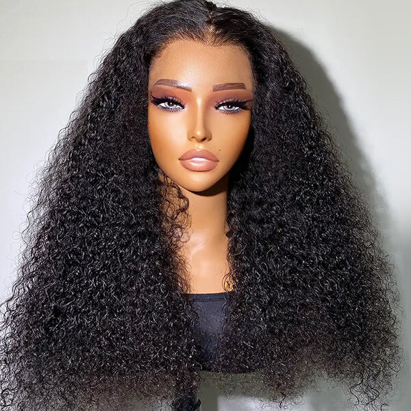 Glueless Wigs Curly 13x6 HD Lace Front Wig Pre Bleached Put On and GO Wig