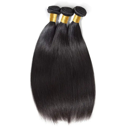 100% Virgin Indian Straight Hair 3 Bundles Human Hair Weave Extensions