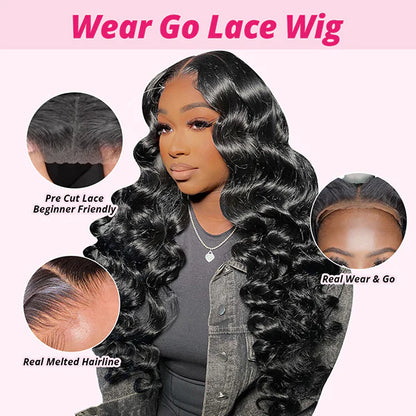 (OneMore Bogo Sale)Wear & Go Glueless Lace Closure Wig Pre Everything Ready to Go Human Hair Wig