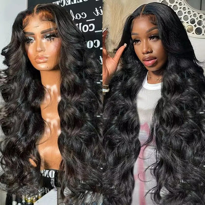 Glueless Loose Body Wave Human Hair Wig 13x4 HD Lace Front Wigs Bleached Knots Pre Plucked