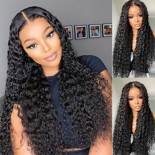 Water Wave Wig 13x4 HD Lace Front Wig Pre Plucked Wet and Wavy Human Hair Wigs