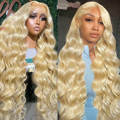 613 Blonde Hair Color 13x6 Lace Frontal Wig Glueless Body Wave Human Hair Wigs for Women