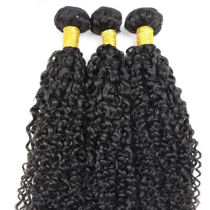 Curly Bundles with Frontal Kinky Curly 3 Bundles with 13x4 Lace Frontal Closure