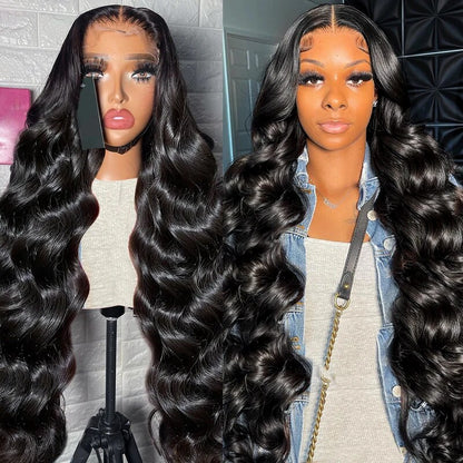 (Super Sale)OneMore Hair 38 40 Inch 13x4 Lace Front Wig Pre Cut Lace Wig Pre Bleached Knots