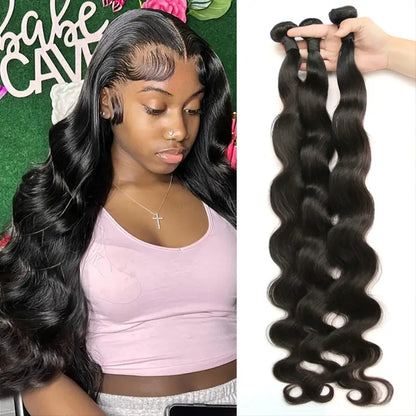 Malaysian Body Wave Human Hair 3 Bundles 100% Human Hair Extensions