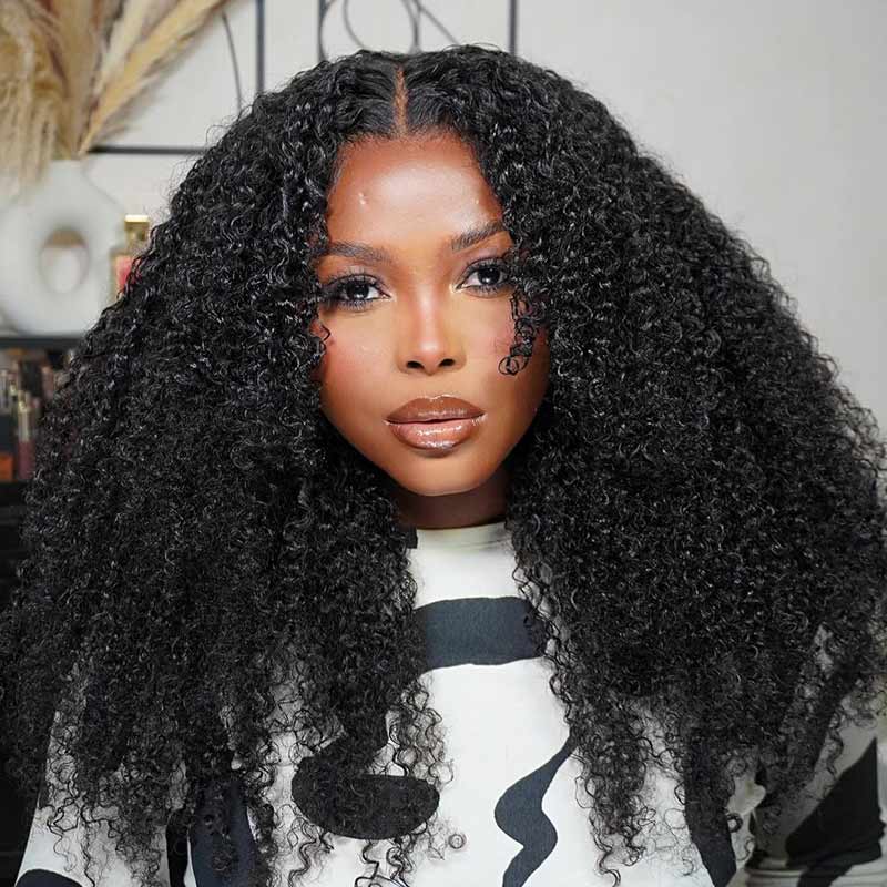 OneMore Pre Bleached HD Glueless Lace Kinky Curly Wig Pre Plucked Ready to Wear Wig