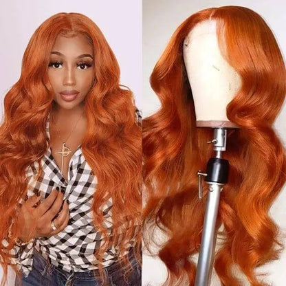 (OneMore Bogo Sale)Pop Colored Body Wave Human Hair Wig Pre Plucked Lace Front Wig