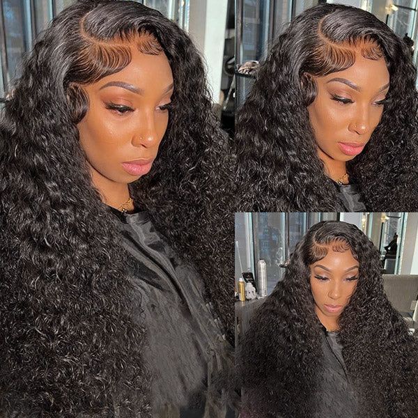 OneMore Flash Sale 55% Off Water Wave Wig 13x4 Lace Front Wet and Wavy Hair Glueless Lace Wig