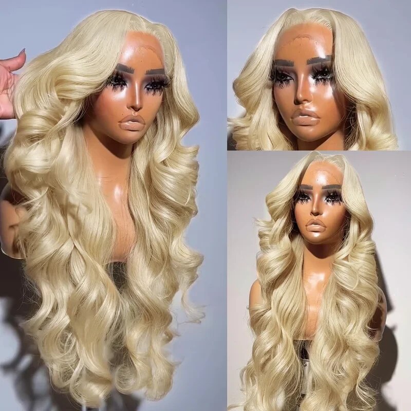 Blonde Hair Color 360 Lace Frontal Wig Straight Hair Lace Frontal Wigs 180% Density