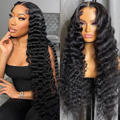 Loose Deep Wave 13x4 Transparent Lace Front Wig Deep Loose Wave Human Hair Wigs