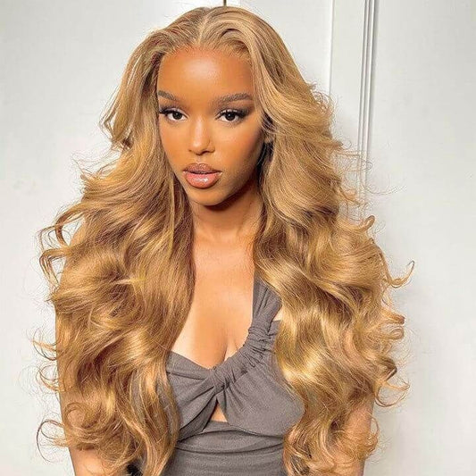 OneMore Honey Blonde Body Wave Wig 13x4 Lace Front Wig Glueless Wigs for Women