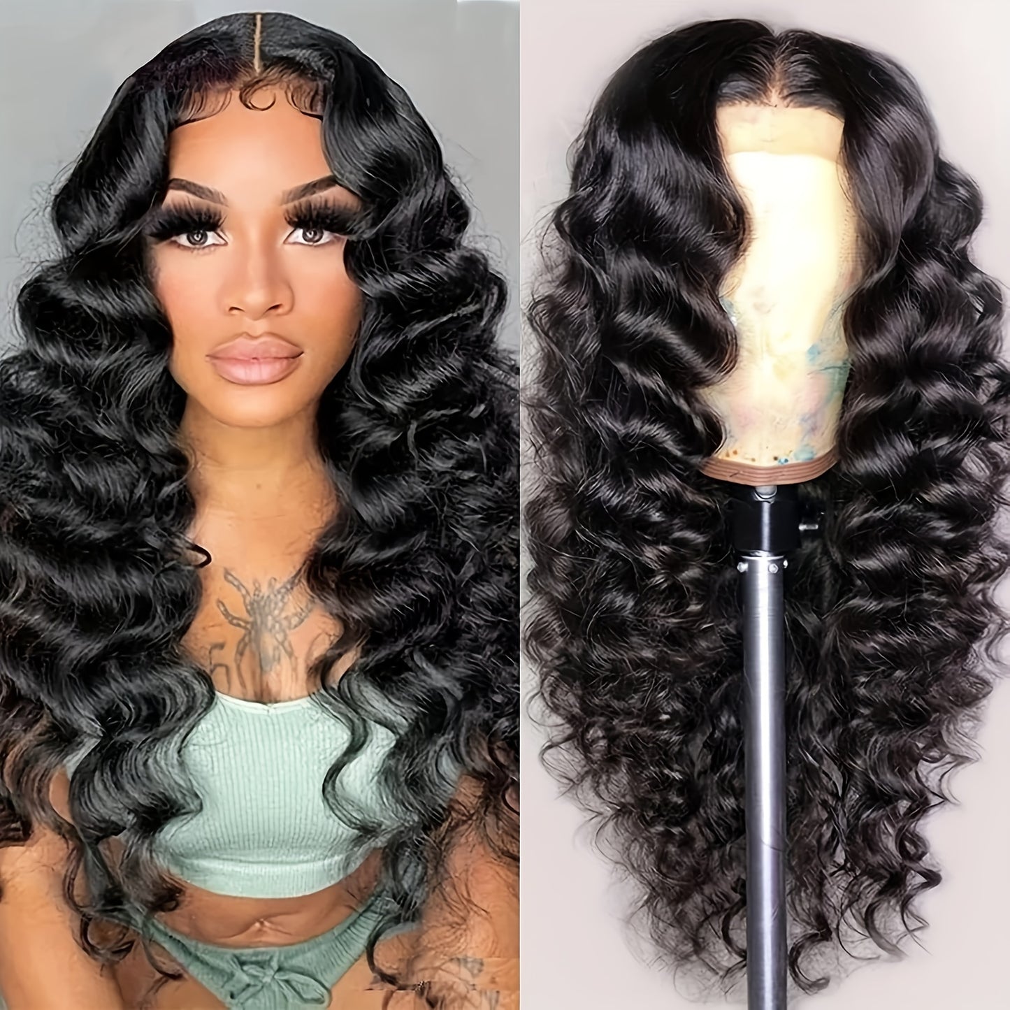 Loose Deep Wave 13x4 Transparent Lace Front Wig Deep Loose Wave Human Hair Wigs