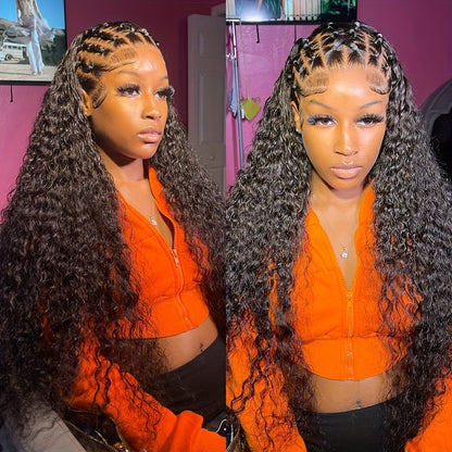 HD Lace 13x4 Full Lace Frontal Wig Glueless Kinky Curly Hair Pre Plucked with Baby Hair