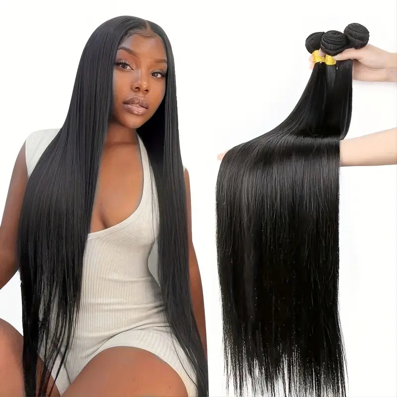 38 40 Inch Bone Straight Human Hair Weave Brazilian Straight Hair 3 Bundles