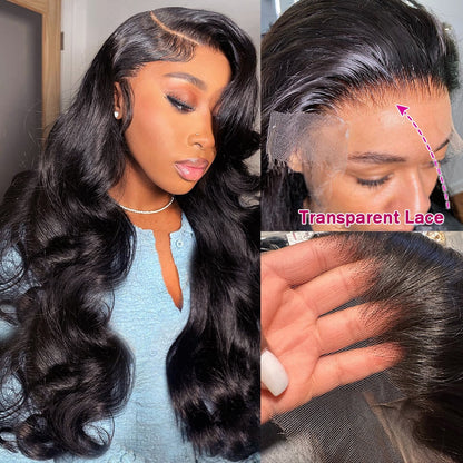 Glueless Body Wave Lace Front Wig 13x4 HD Transparent Lace Human Hair Wigs Pre Plucked Ready To Wear Wig