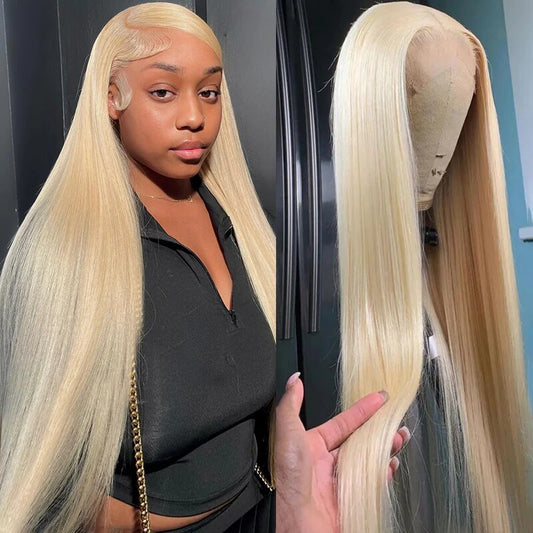 Overnight Shipping 613 Blonde Lace Front Wigs Straight Human Hair Wig