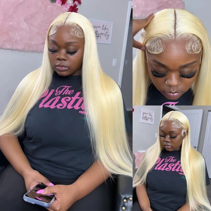 (OneMore Bogo Sale)40 Inch Blonde Lace Front Wig Buy 1 Get 1 Free