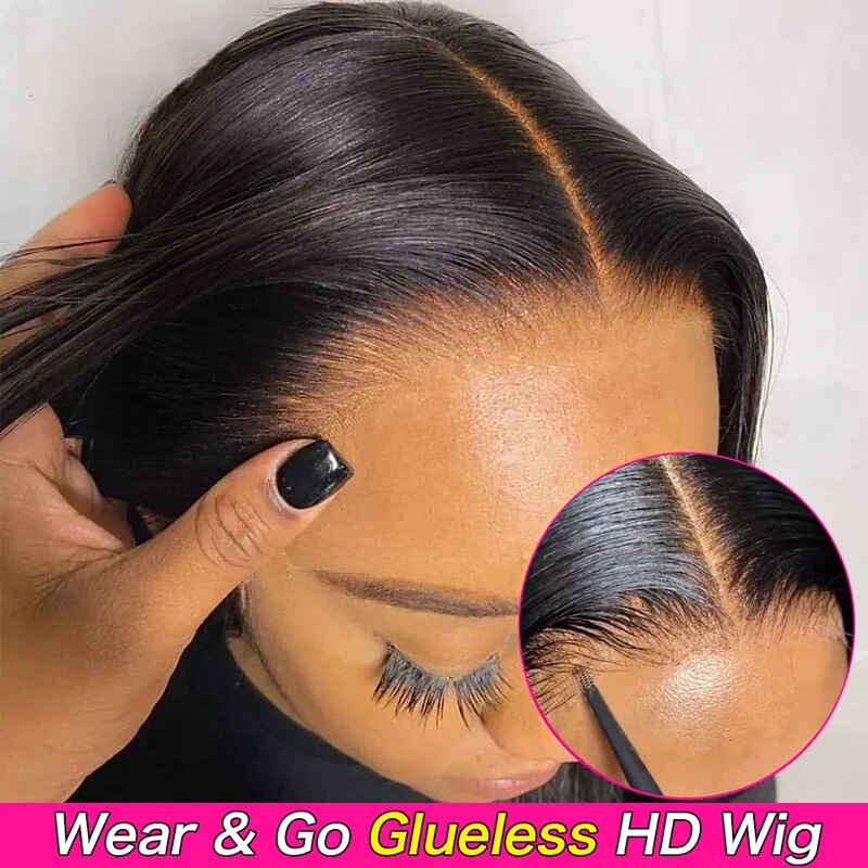 OneMore Wear Go Glueless Wig Body Wave 13x4 Lace Front Wig Pre Plucked and Bleached Knots