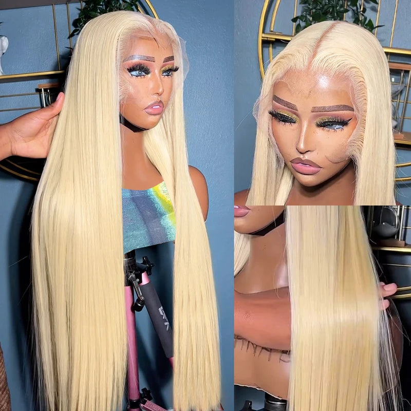 (OneMore Bogo Sale)40 Inch Blonde Lace Front Wig Buy 1 Get 1 Free