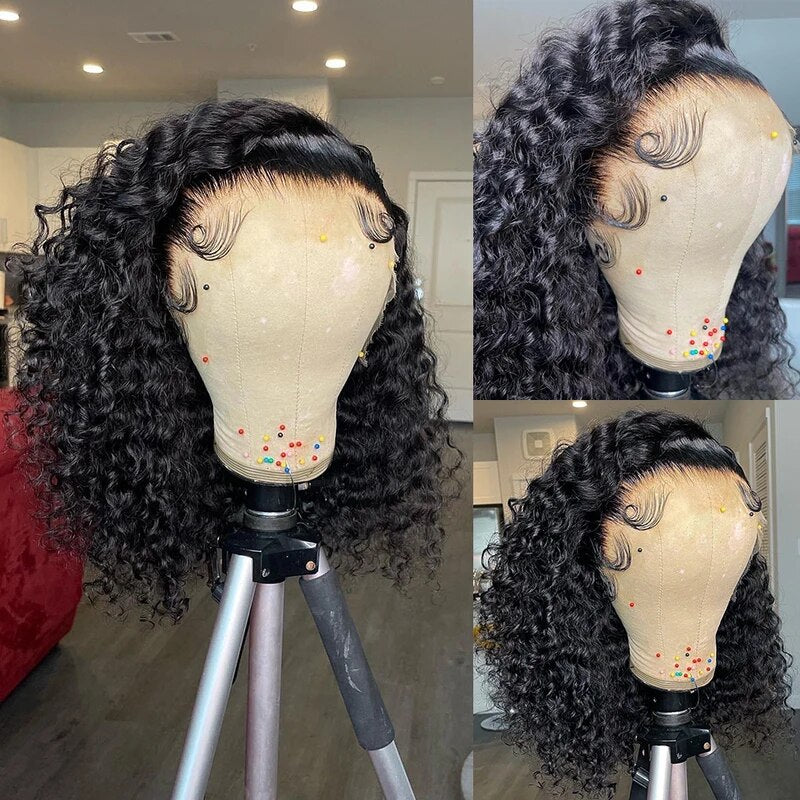 (OneMore Bogo Sale)14 Inch Glueless Bob Lace Frontal Wig Pre-plucked & Bleached Wear and Go Wig