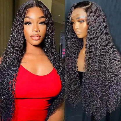 HD Lace 13x4 Full Lace Frontal Wig Glueless Kinky Curly Hair Pre Plucked with Baby Hair