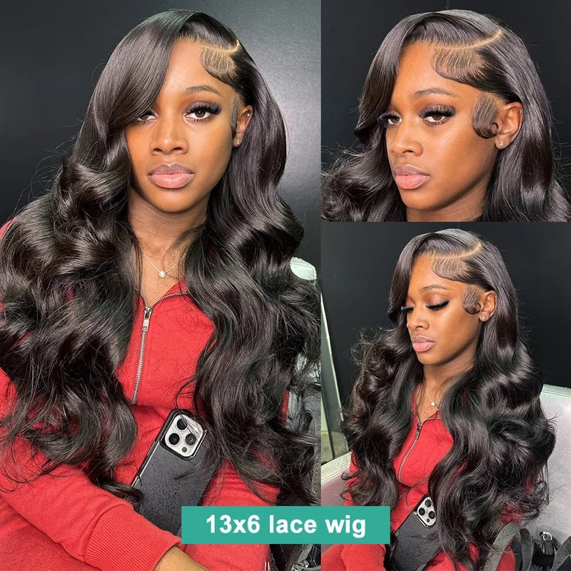 13x6 HD Lace Front Wig Glueless Body Wave Wig Pre Plucked Real HD Lace Human Hair Wigs