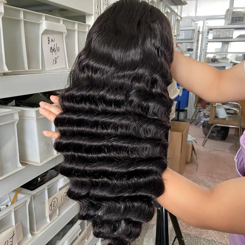 (Prom Sale 50% Off) Loose Deep Wave 5x5 Lace Closure Wig Pre Plucked Glueless Human Hair Wig 180% Density
