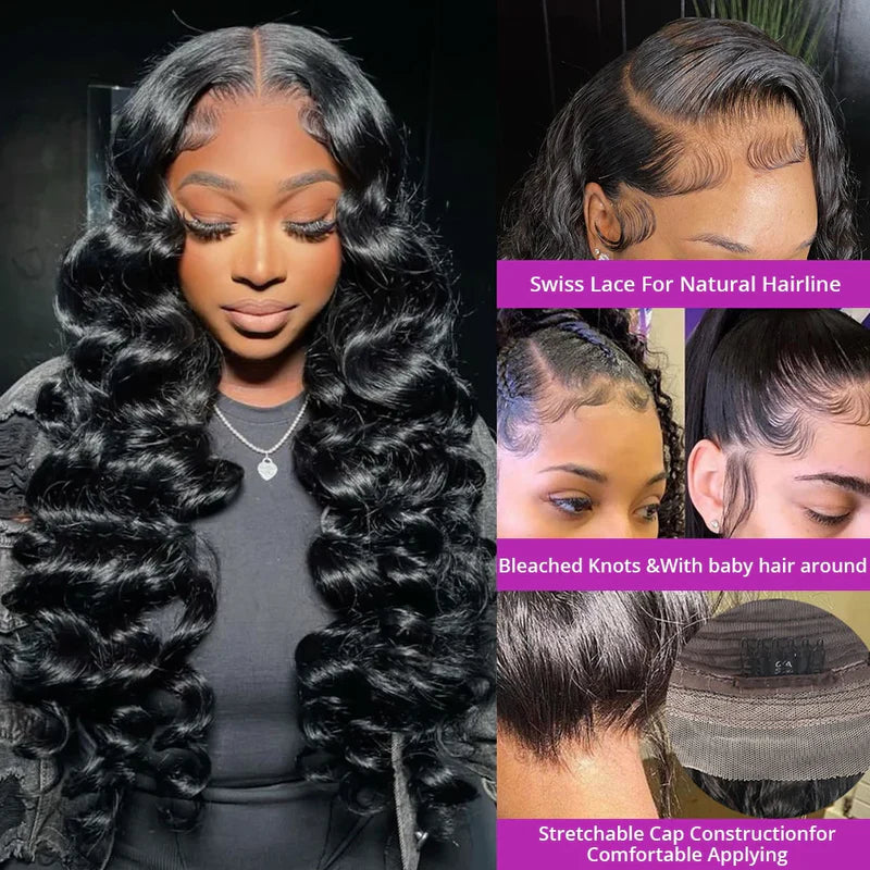 [30"=$169] Pre Bleached Knots Pre Plucked 5x5 Ready to Wear Glueless Lace Wig Pre Cut Lace Closure Wigs 180% Density Human Hair Wigs