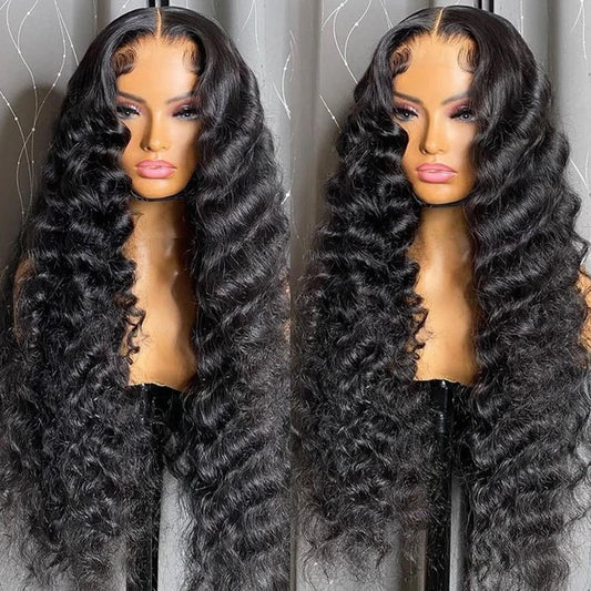 (Prom Sale 50% Off) Loose Deep Wave 5x5 Lace Closure Wig Pre Plucked Glueless Human Hair Wig 180% Density