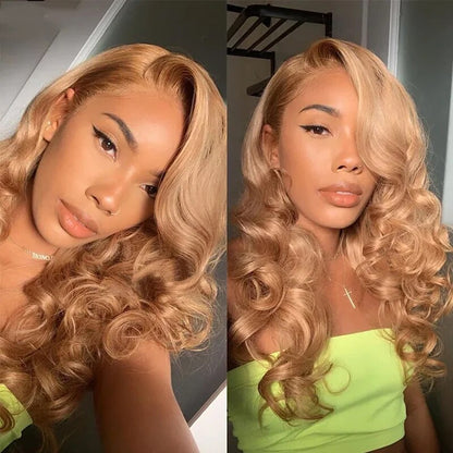 OneMore Honey Blonde Body Wave Wig 13x4 Lace Front Wig Glueless Wigs for Women