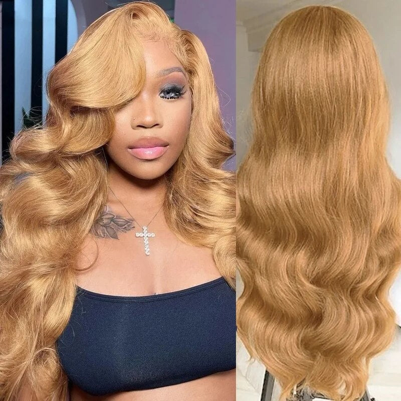 OneMore Honey Blonde Body Wave Wig 13x4 Lace Front Wig Glueless Wigs for Women