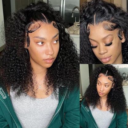 (OneMore Bogo Sale)14 Inch Glueless Bob Lace Frontal Wig Pre-plucked & Bleached Wear and Go Wig