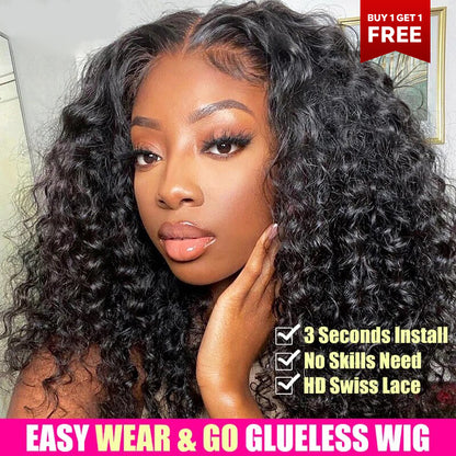 (OneMore Bogo Sale)Wear & Go Glueless Lace Closure Wig Pre Everything Ready to Go Human Hair Wig