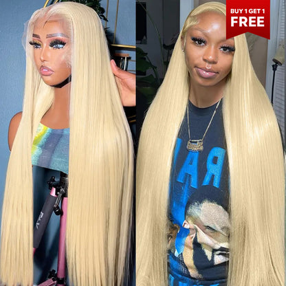 (OneMore Bogo Sale)40 Inch Blonde Lace Front Wig Buy 1 Get 1 Free