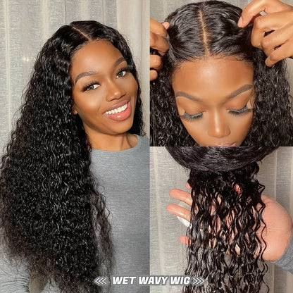 HD Lace Closure Wig Water Wave 6x6 Closure Wig Glueless Lace Human Hair Wigs for Black Women