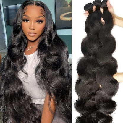 Virgin Peruvian Hair Body Wave 3 Bundles Human Hair Weave One More Hair