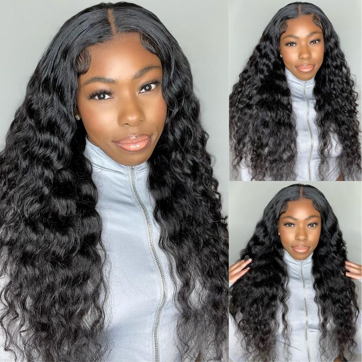 Loose Deep Wave 13x4 Transparent Lace Front Wig Deep Loose Wave Human Hair Wigs