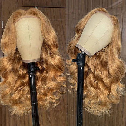 OneMore Honey Blonde Body Wave Wig 13x4 Lace Front Wig Glueless Wigs for Women