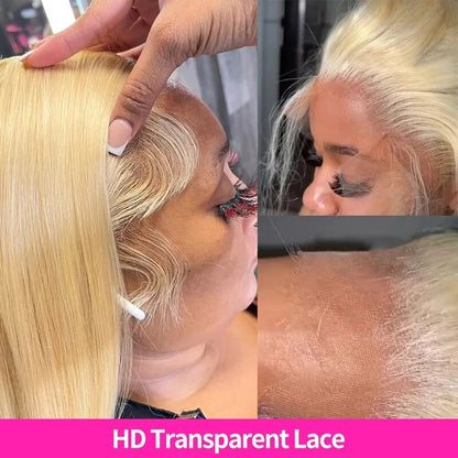 613 Blonde Straight Lace Front Wig Pre Plucked Long 40 Inch Human Hair Wigs Glueless HD Lace Wig