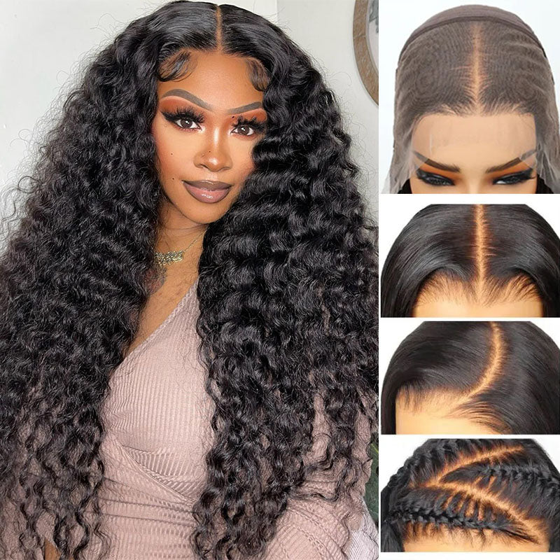 40 Inch 13x4 Full Lace Frontal Long Wigs Water Wave Transparent HD Lace Human Hair Wigs