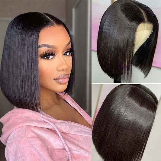 Glueless Straight Hair Short Bob Wig Summer Fashion Short Lace Front Wigs 10 Inch Bob