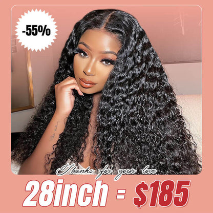 OneMore Flash Sale 55% Off Water Wave Wig 13x4 Lace Front Wet and Wavy Hair Glueless Lace Wig