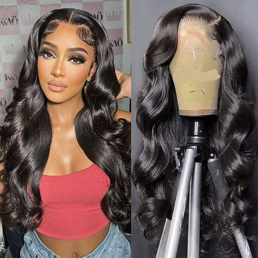 Glueless Human Hair Wigs Body Wave Lace Front Wig HD Transparent 13x4 Lace Frontal Wigs